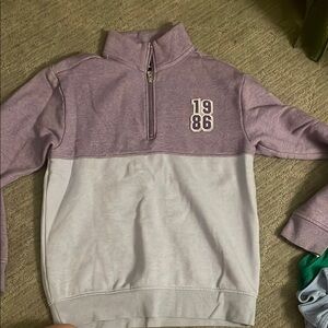 1986 Purple and White Women's Sweater